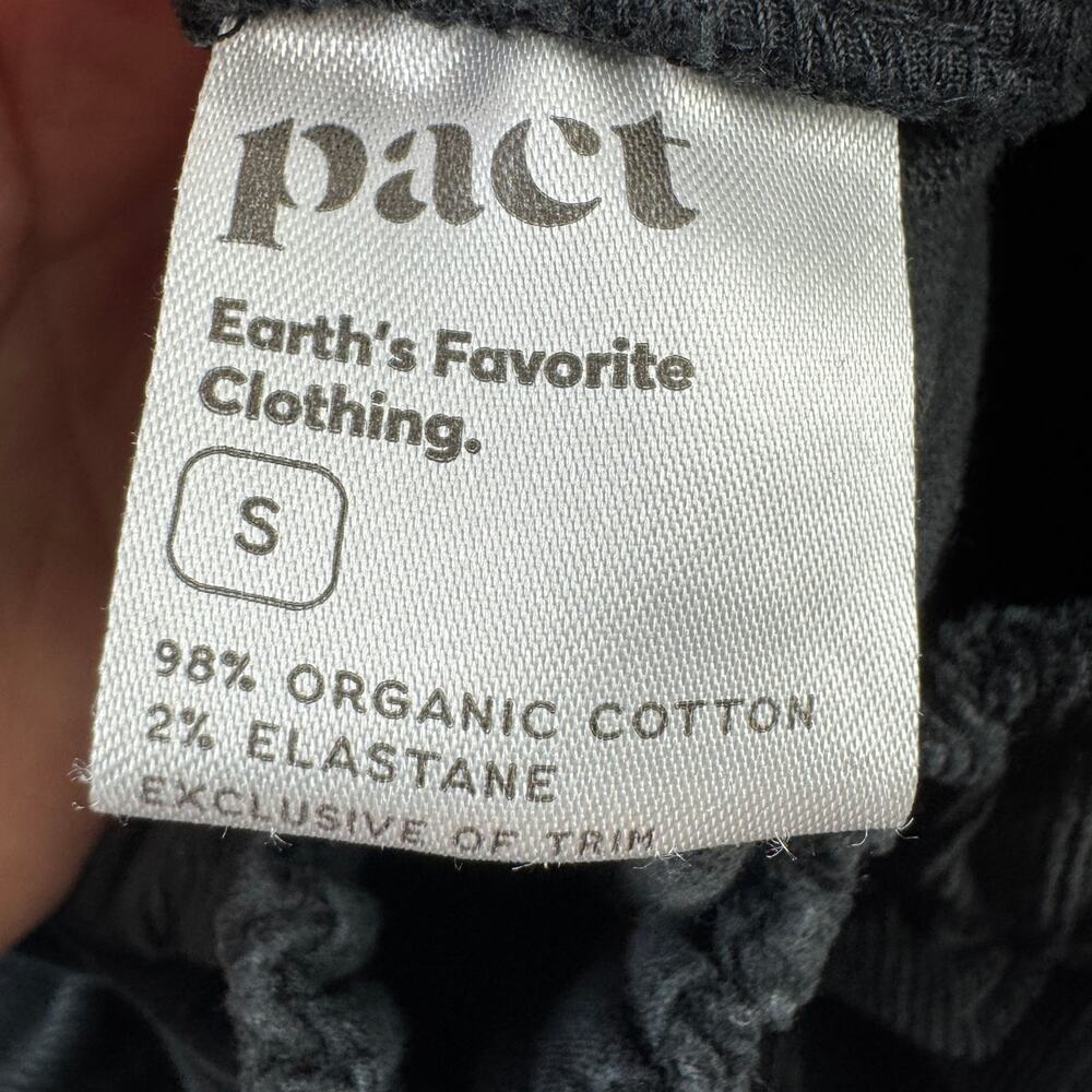 Pact Black Organic Corduroy Palazzo Pants High Rise Wide Leg Retro Size Small - Picture 11 of 16